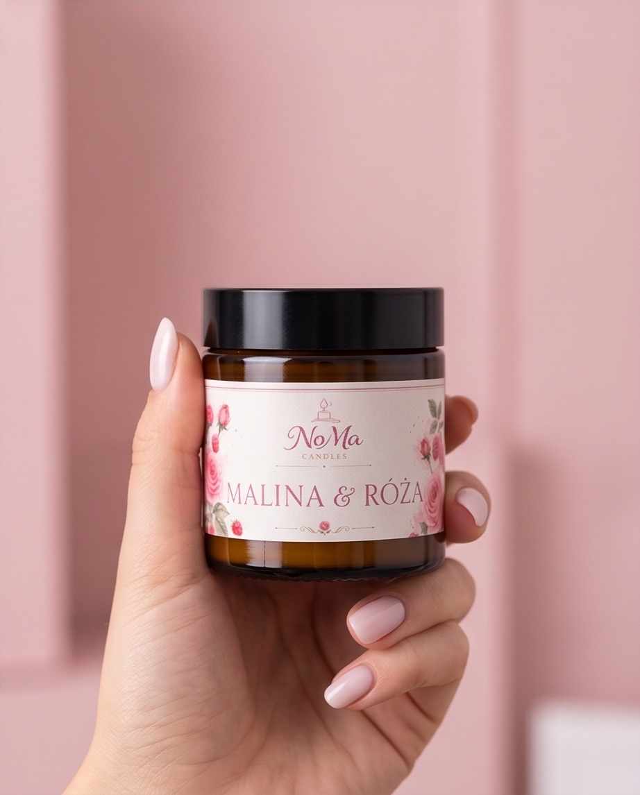 Malina&Róża - świeca sojowa 120ml