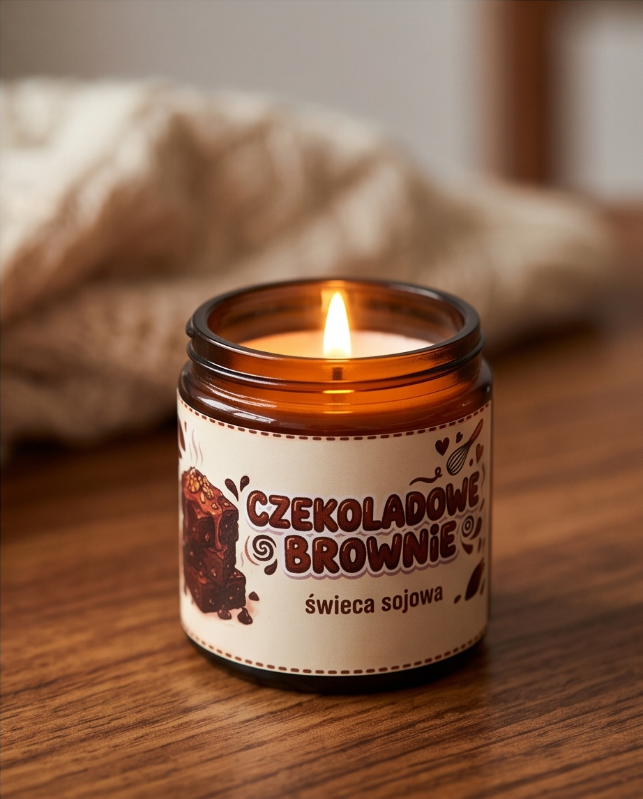 "Czekoladowe Brownie" - Świeca sojowa 120ml