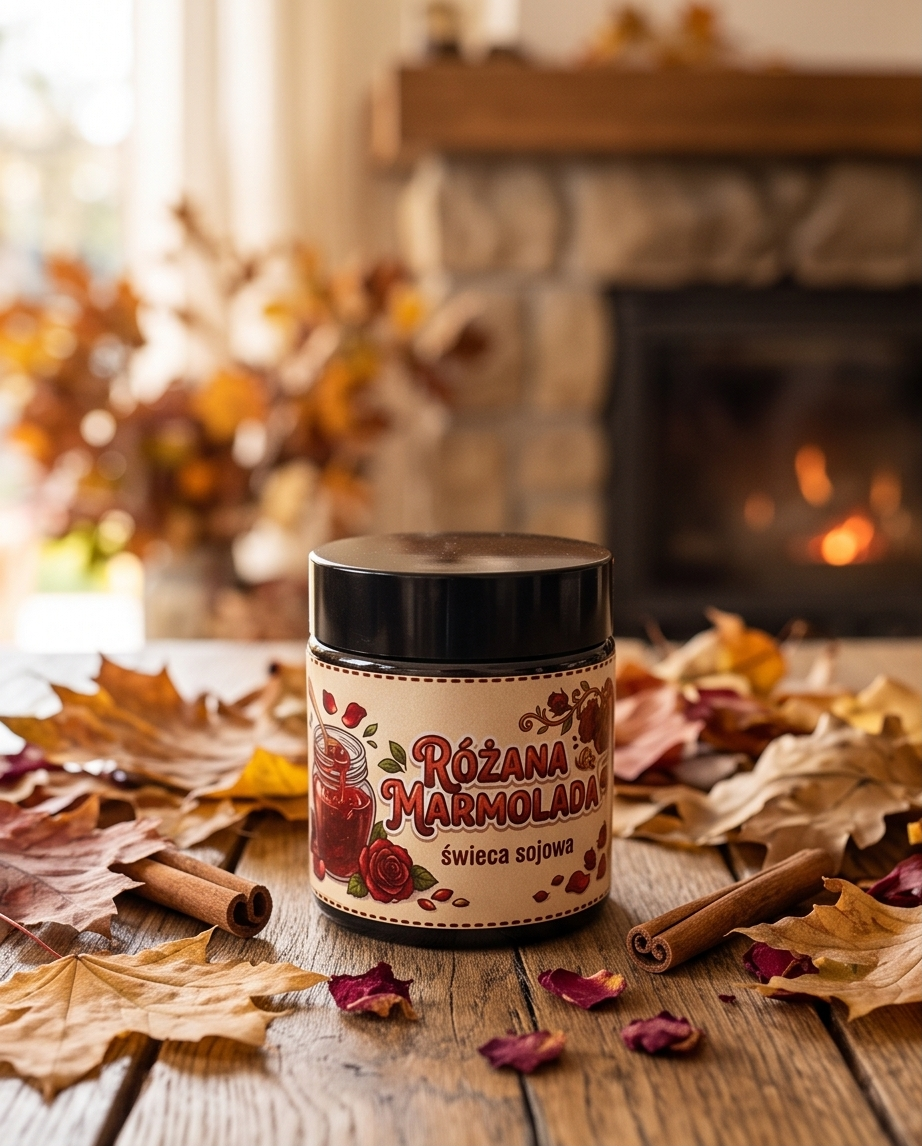 "Różana Marmolada" - Świeca sojowa 120ml