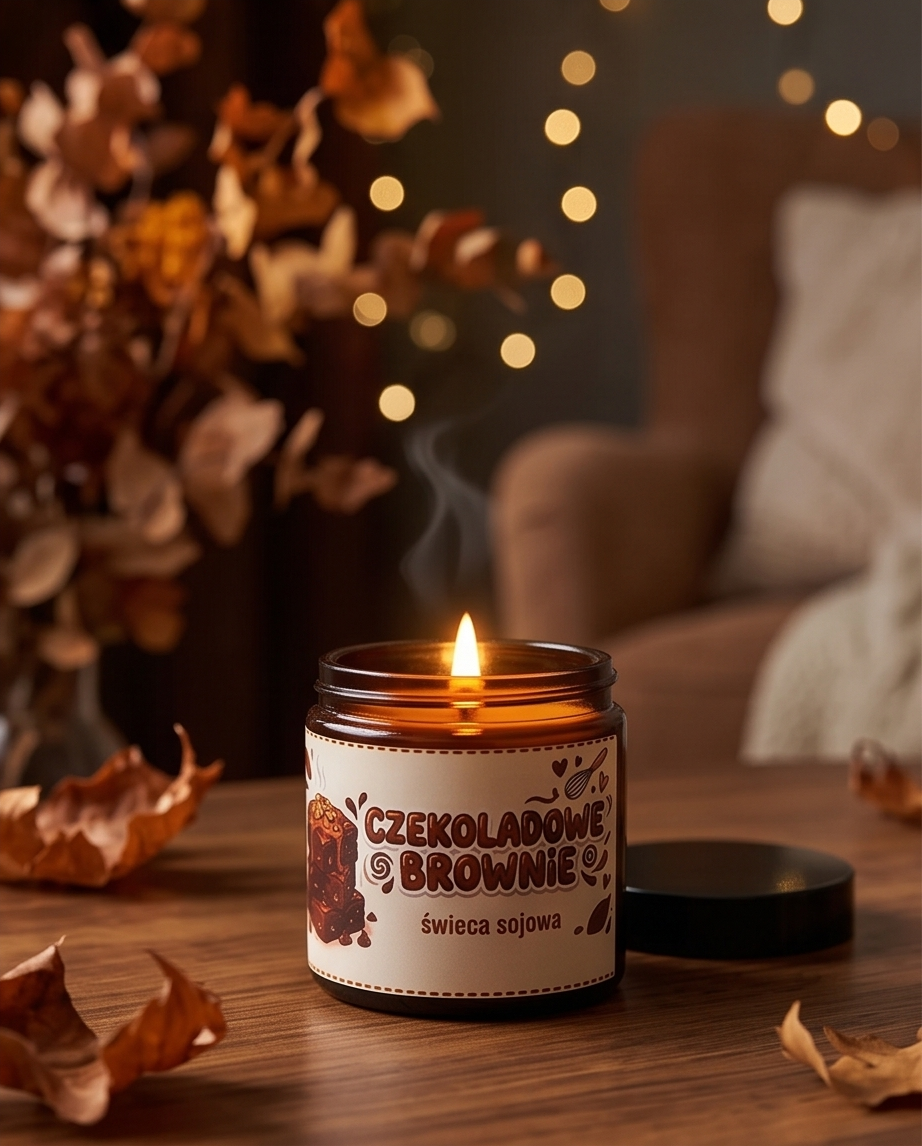 "Czekoladowe Brownie" - Świeca sojowa 120ml
