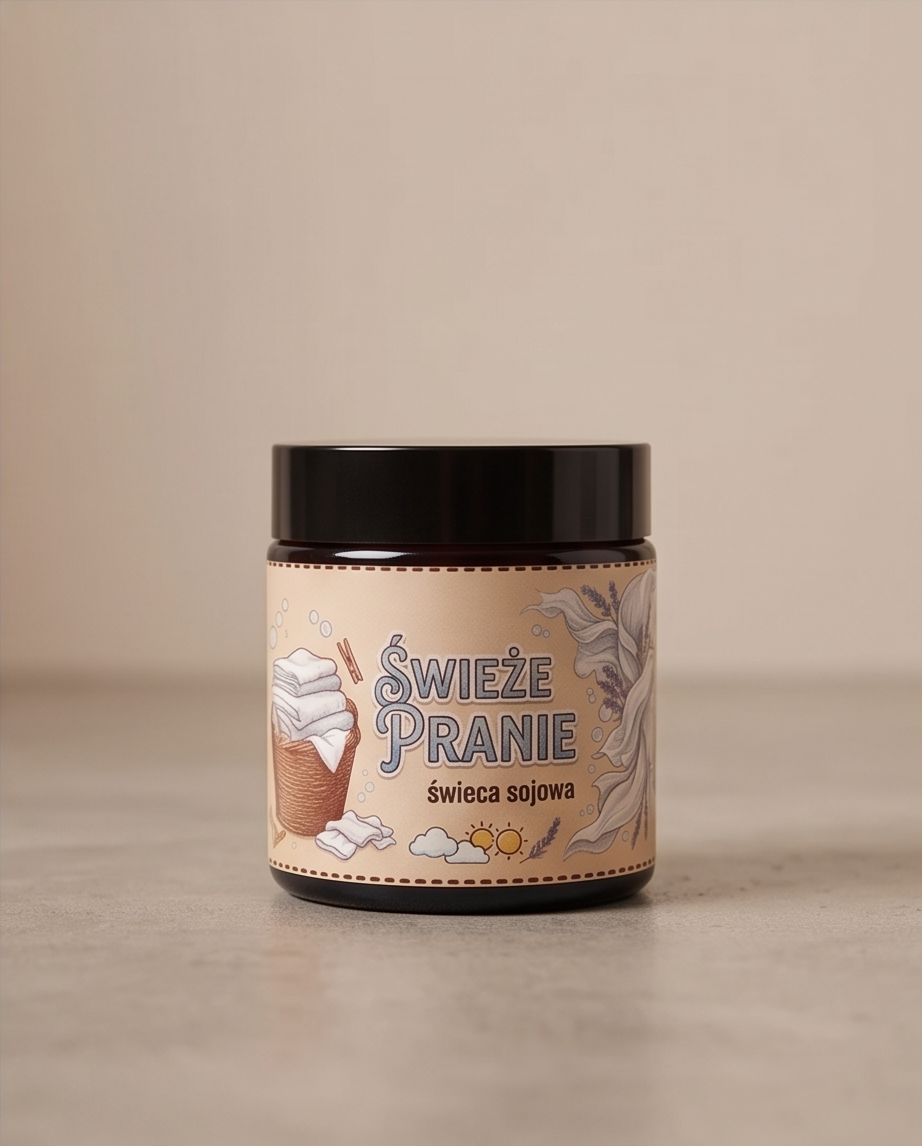 "Świeże Pranie" - Świeca sojowa 120ml