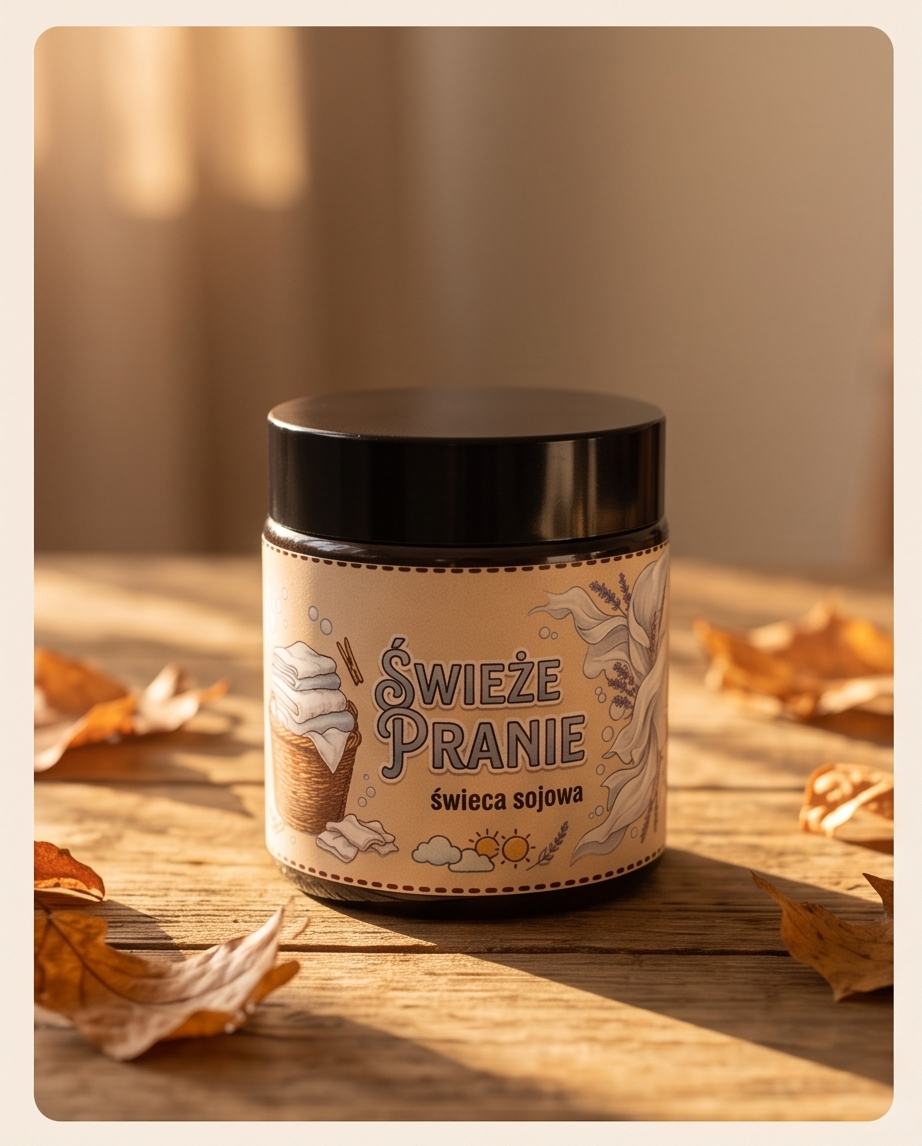 "Świeże Pranie" - Świeca sojowa 120ml