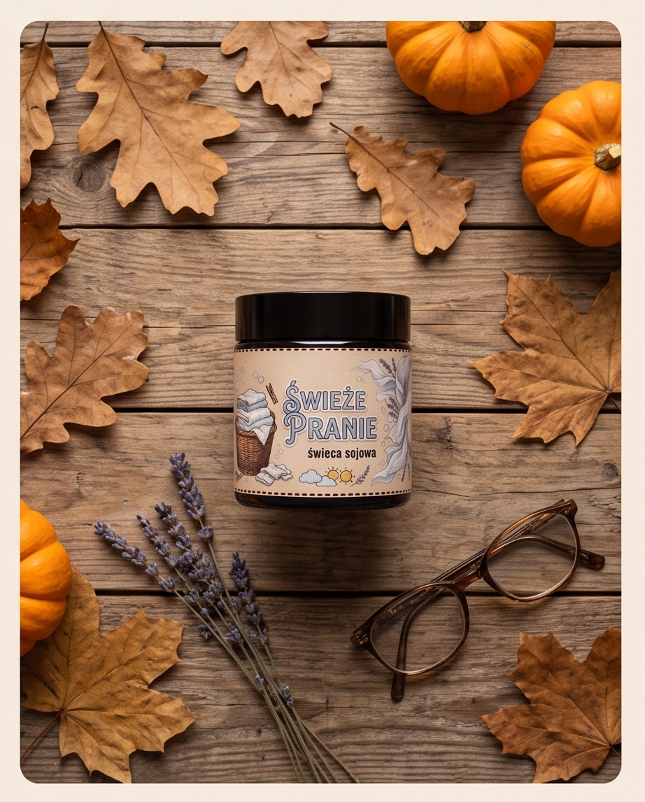 "Świeże Pranie" - Świeca sojowa 120ml