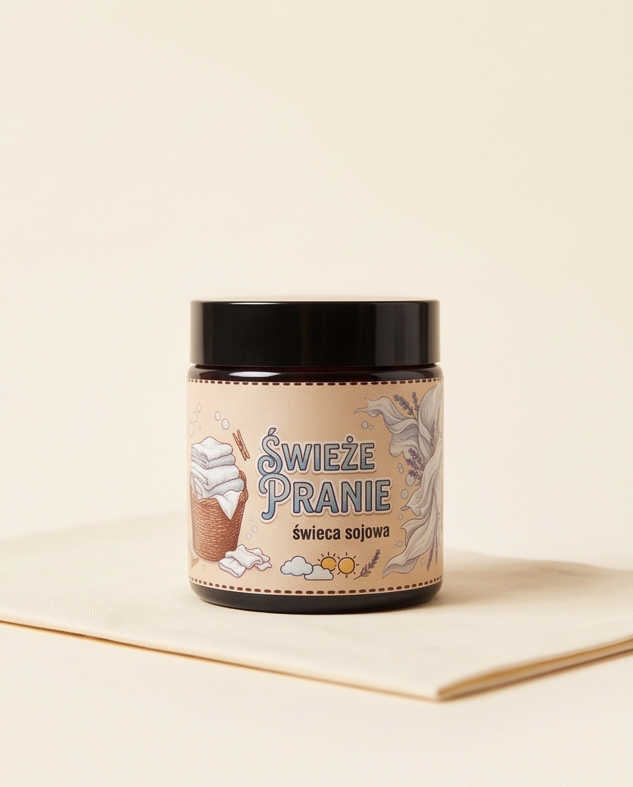 "Świeże Pranie" - Świeca sojowa 120ml