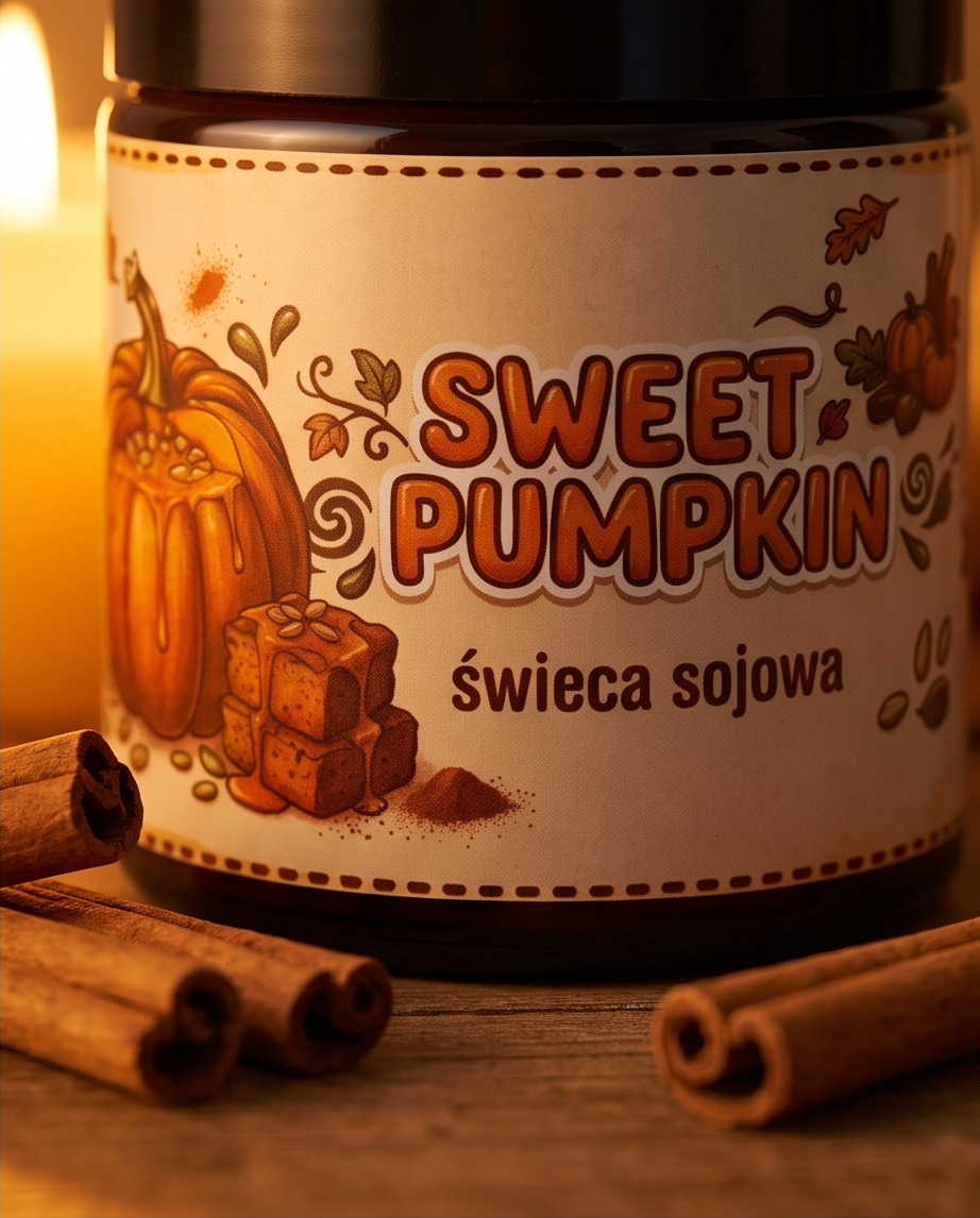 "Sweet Pumpkin" - Świeca sojowa 120ml