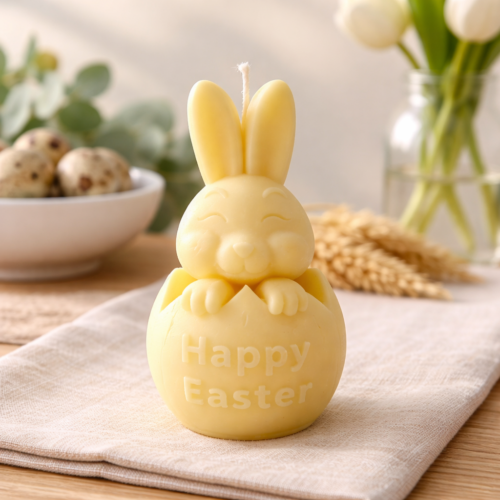 Świeca wolnostojąca - Królik w jaju