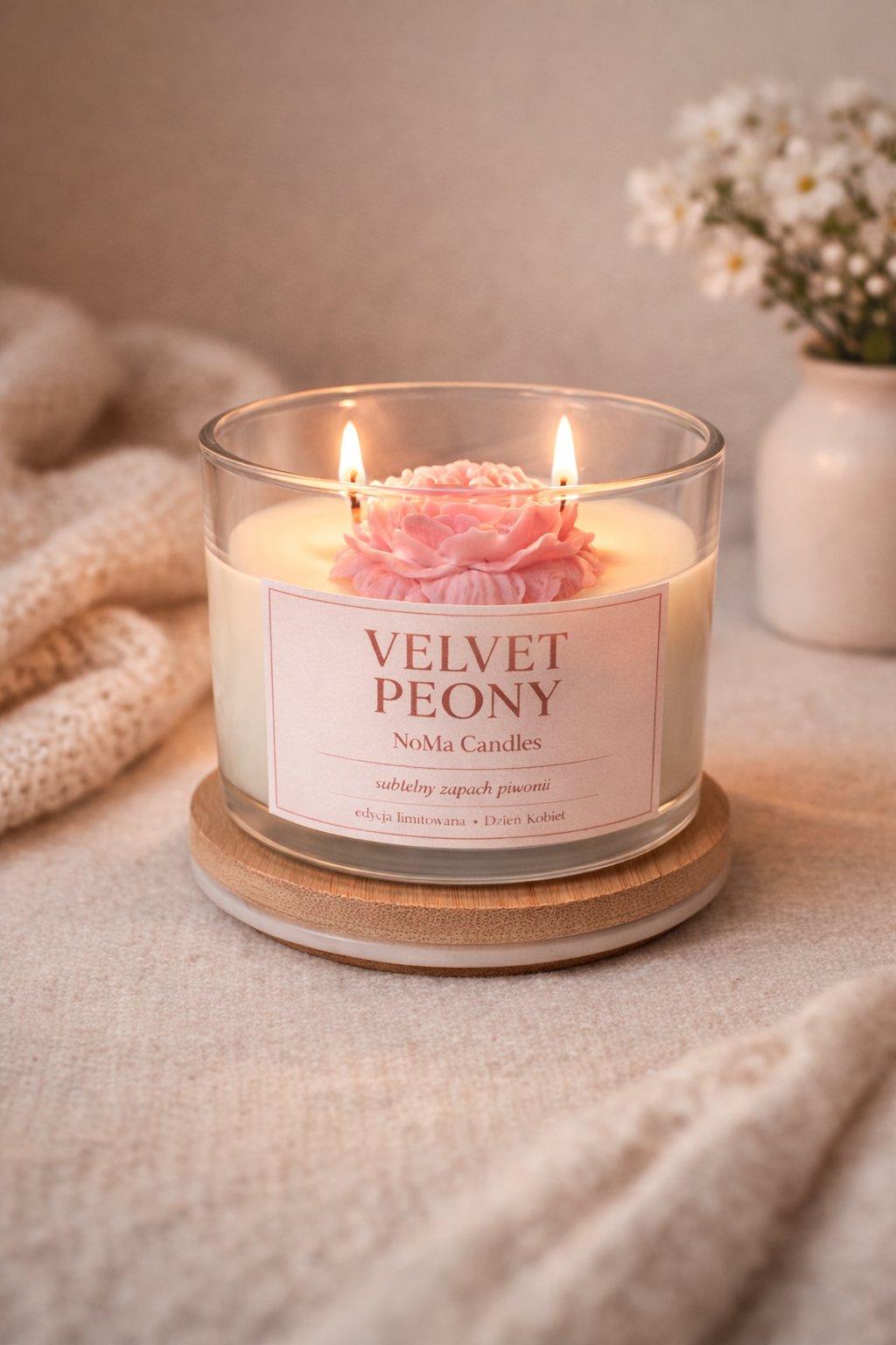 VELVET PEONY - świeca na Dzień Kobiet